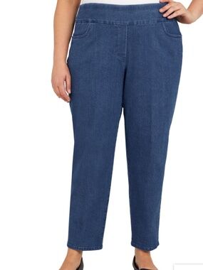 Alfred Dunner Plus Women's Super Stretch Denim Average Length Jean Size 18W NWT